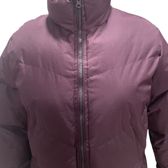 Franklin Allen Womens M Burgundy Puffer Jacket Light Quilted Winter Warm Cozy - Picture 9 of 10